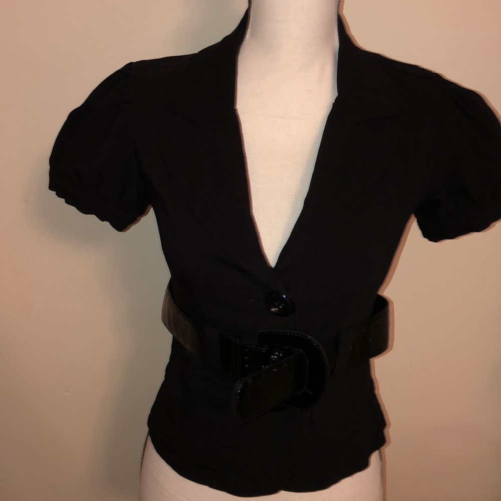 Black short blazer